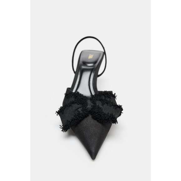 ZARA BOW SLINGBACK HEELS - Picture 5 of 6